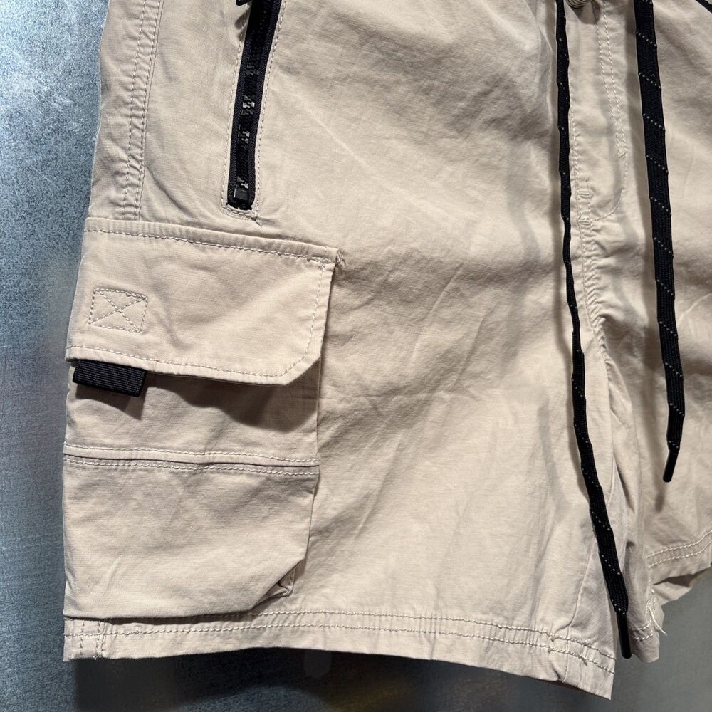 Aeropostale Tech Utility Cargo Jogger Shorts Stretch Beige Men’s XS 6" 28" Waist - Picture 6 of 16